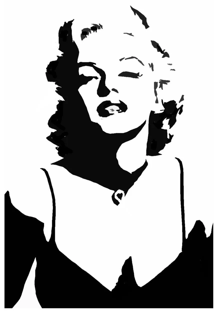Easy Marilyn Monroe Stencil - Viewing Gallery