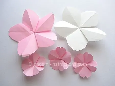 Easy Origami Cherry Blossom Folding Instructions Easy Origami Cherry Blossom Folding Instructions