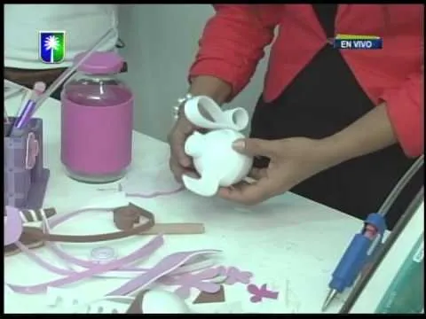 Ebisu arte y creativida Proyecto Frascos decorados en foami - YouTube Ebisu arte y creativida Proyecto Frascos decorados en foami - YouTube
