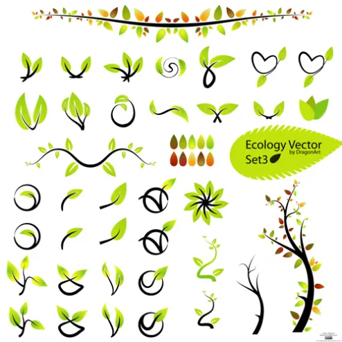 Hojas de arbol vector - Imagui