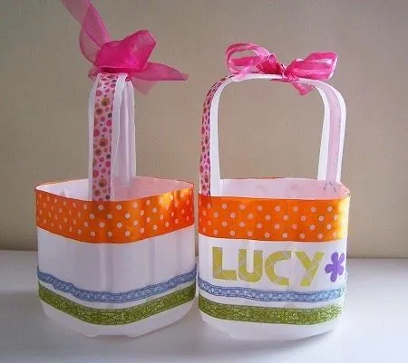 EcoNotas.com: Canastas de Pascua con Botellas Recicladas EcoNotas.com: Canastas de Pascua con Botellas Recicladas