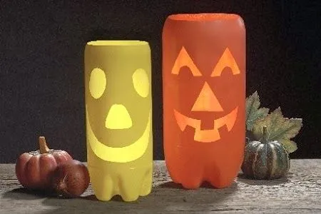 EcoNotas.com: Ideas de Decoración para Halloween, Botellas de Plastico
