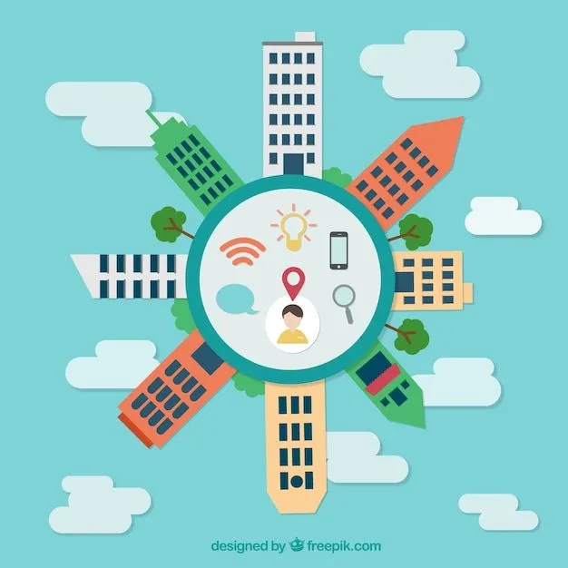 Edificios de la ciudad en diseño plano | Descargar Vectores gratis Edificios de la ciudad en diseño plano | Descargar Vectores gratis