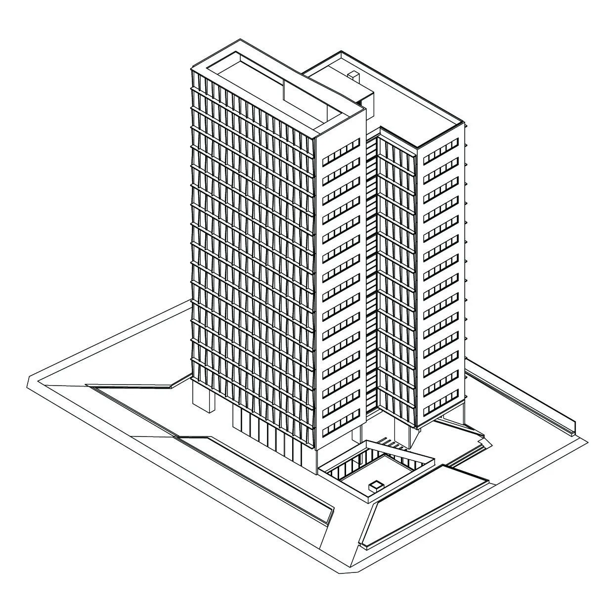 Dibujos edificios para colorear - Imagui