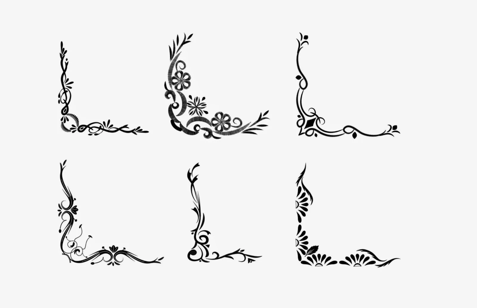 Editor audiovisuals el templat: Pinceles esquinas ornamentales