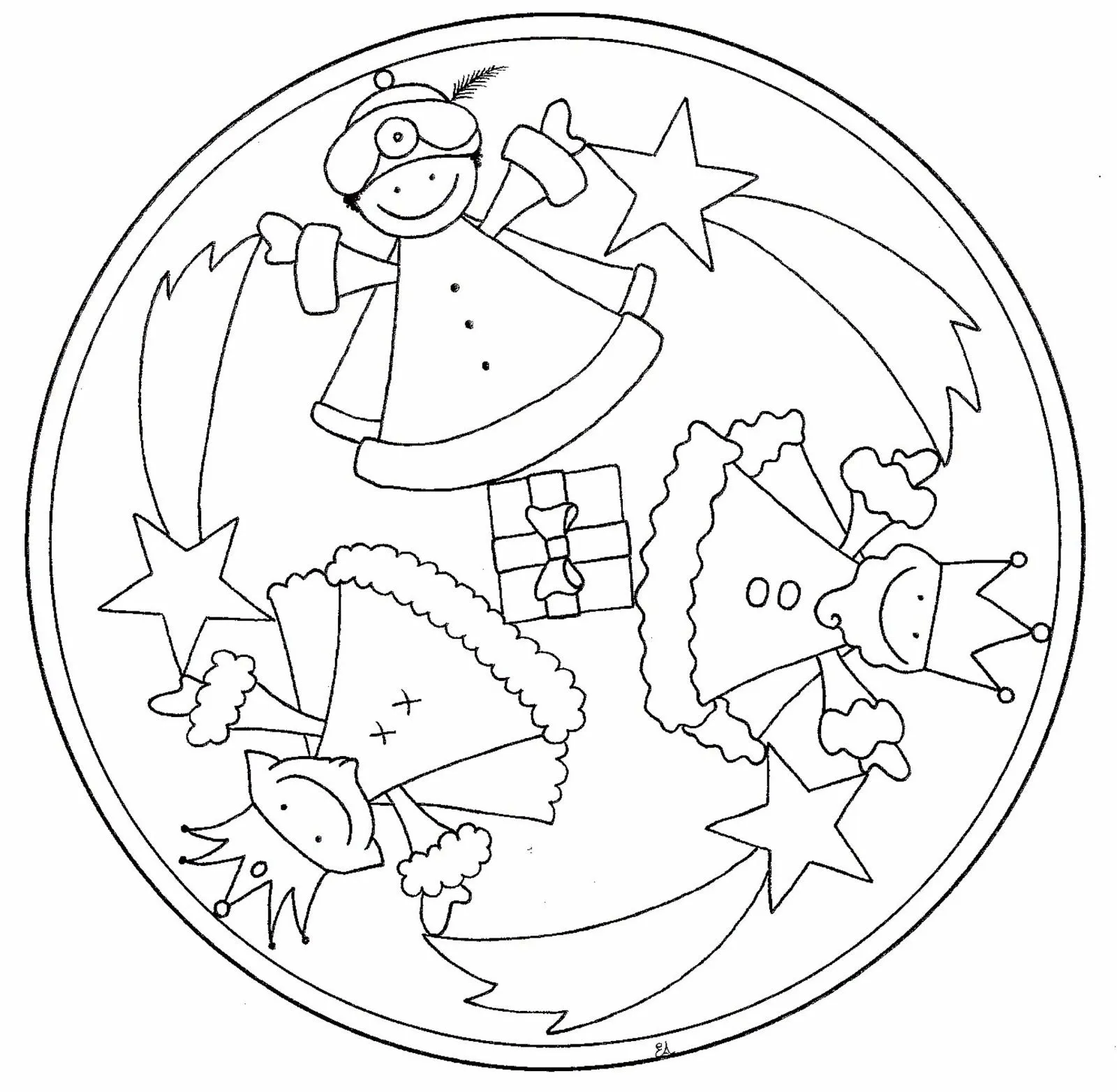 Educació infantil a l'escola Alfons I: MANDALES DE NADAL PER PINTAR Educació infantil a l'escola Alfons I: MANDALES DE NADAL PER PINTAR