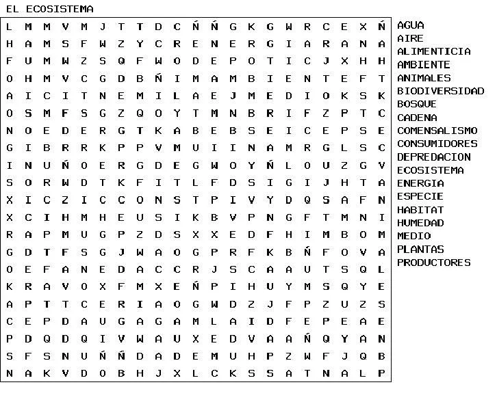 Educación Ambiental: SOPA DE LETRAS, SOBRE EL MEDIO AMBIENTE Educación Ambiental: SOPA DE LETRAS, SOBRE EL MEDIO AMBIENTE