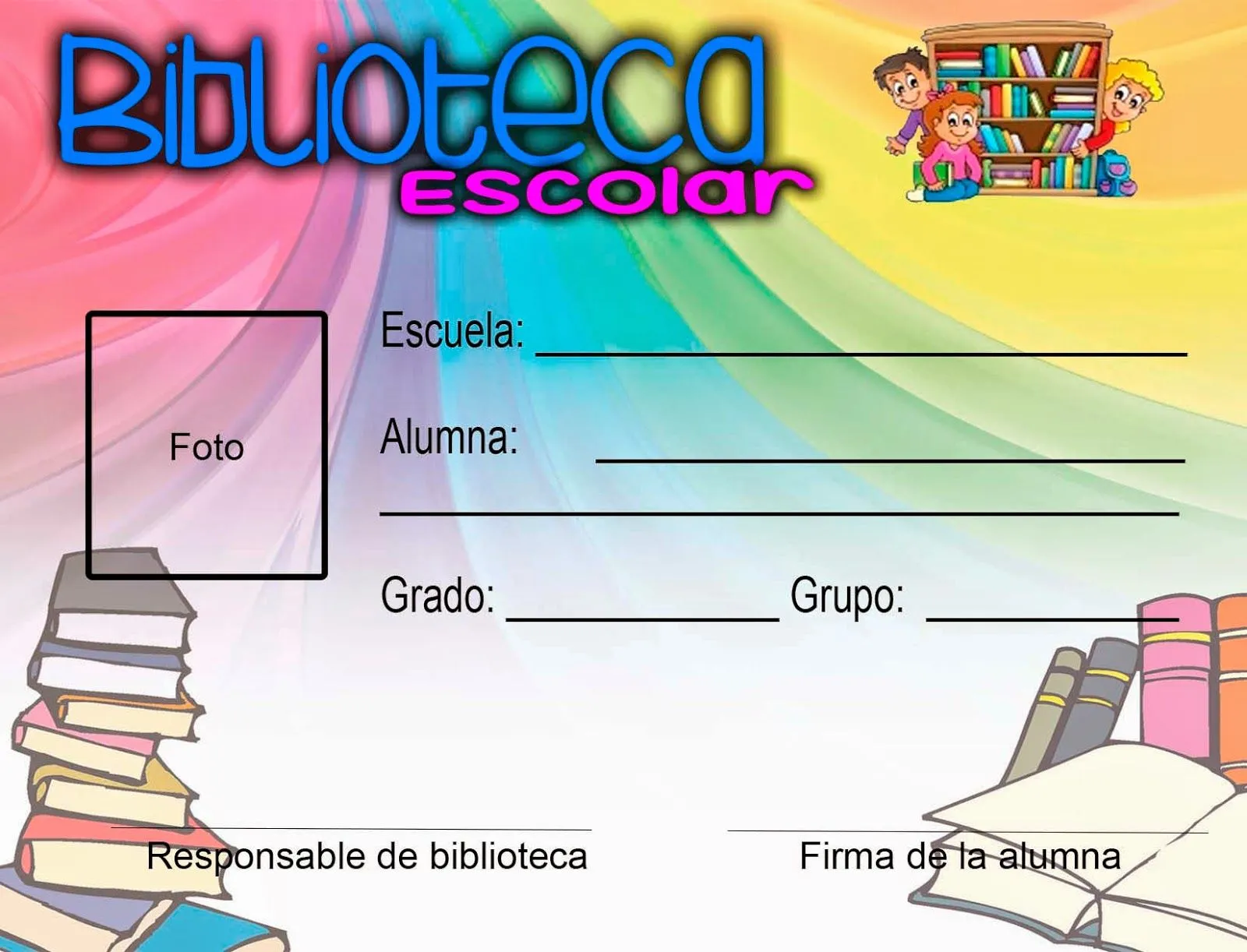 Educación Preescolar: Credenciales de biblioteca