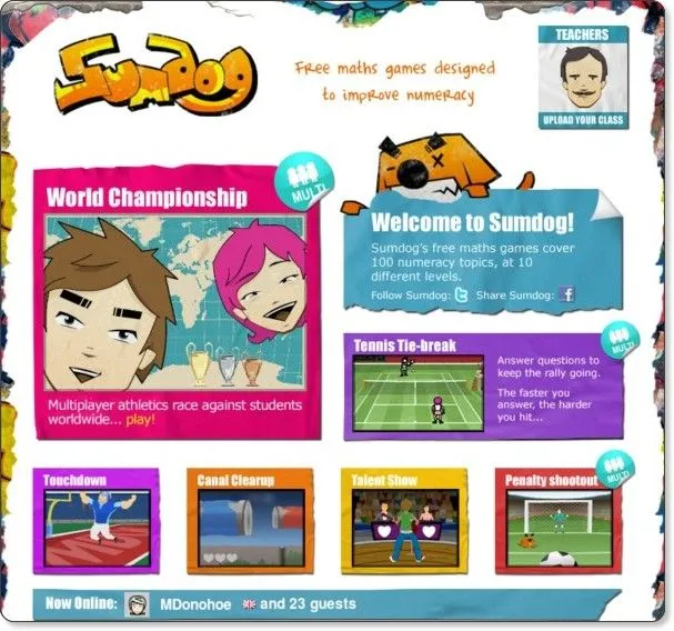 Educación tecnológica: Juegos de matemáticas: Sumdog Educación tecnológica: Juegos de matemáticas: Sumdog