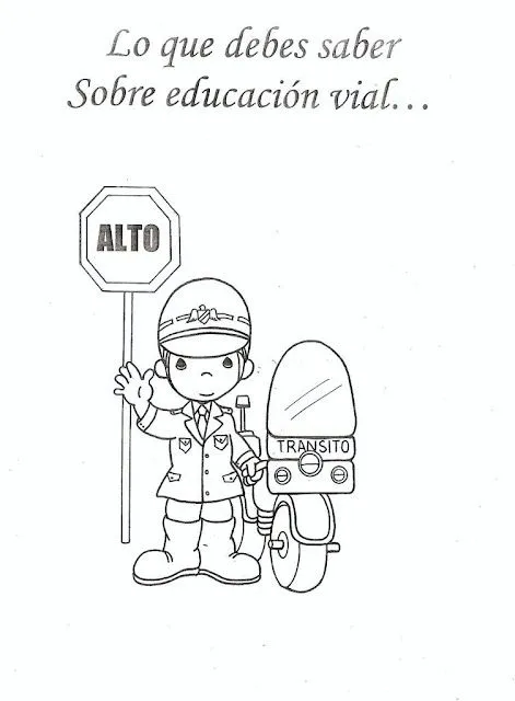 Dibujos para colorear de educación vial para niños - Imagui Dibujos para colorear de educación vial para niños - Imagui