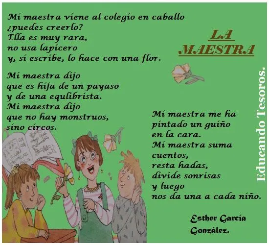 Educando Tesoros: ¡Feliz Día del Maestro y Maestra! Educando Tesoros: ¡Feliz Día del Maestro y Maestra!
