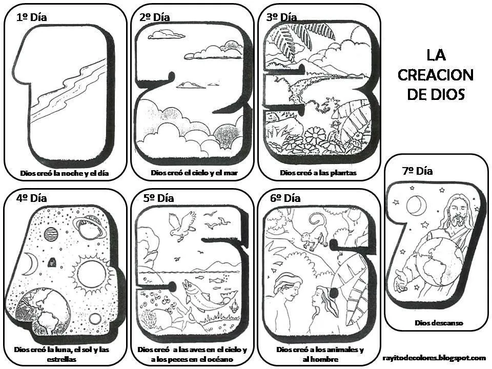 Educar con Jesús: Creación para colorear