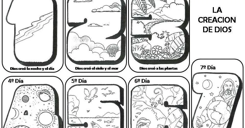 Educar con Jesús: Creación para colorear