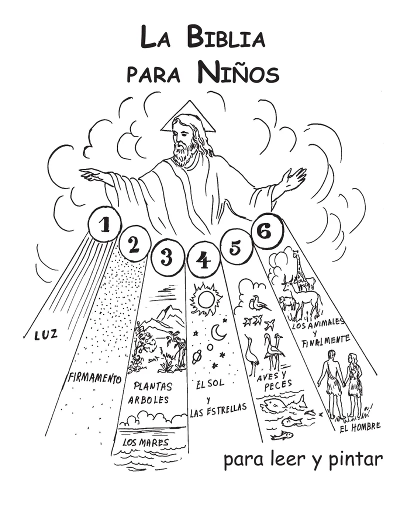 Educar con Jesús: La creación de Dios para colorear Educar con Jesús: La creación de Dios para colorear