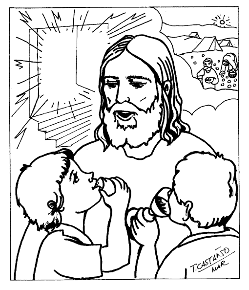 Dibujos de la eucaristía para colorear - Imagui