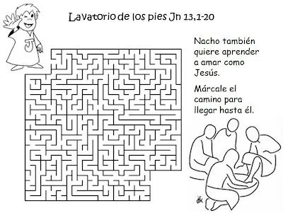 Lavatorio por Jesús Jn 13,1-20 Laberinto
