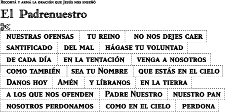 Educar con Jesús: Padrenuestro. Algunas versiones para trabajar.