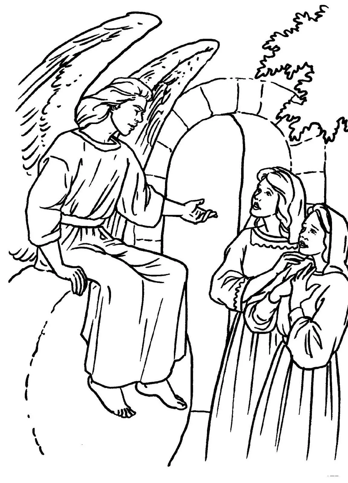 Educar con Jesús: El sepulcro vacío. Dibujos para colorear