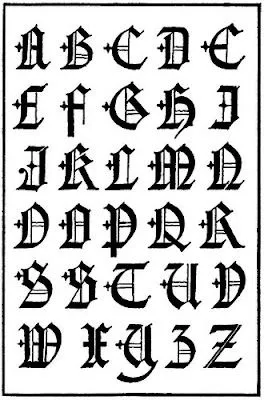 Educar Un Proceso De Nunca Acabar: ABECEDARIO LETRA GOTICA