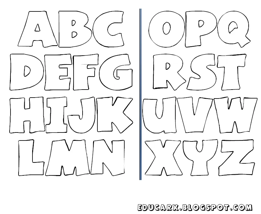 Educar X: Modelo de letras (12 modelos de letras diferentes) Educar X: Modelo de letras (12 modelos de letras diferentes)