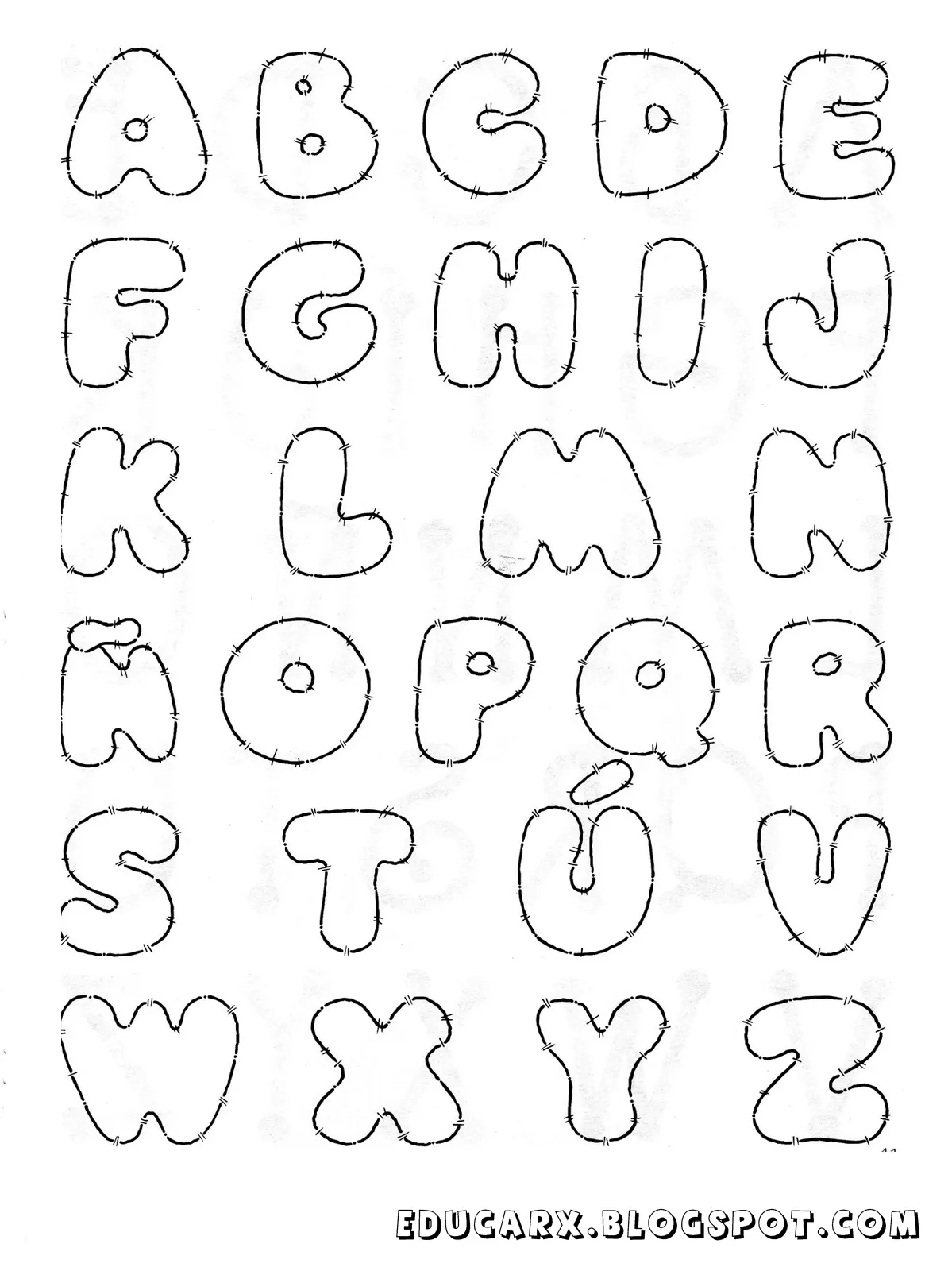 Educar X: Modelo de letras (12 modelos de letras diferentes) Educar X: Modelo de letras (12 modelos de letras diferentes)