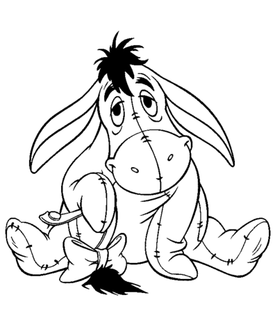 Eeyore Sad Of His Tail coloring page | Super Coloring Eeyore Sad Of His Tail coloring page | Super Coloring