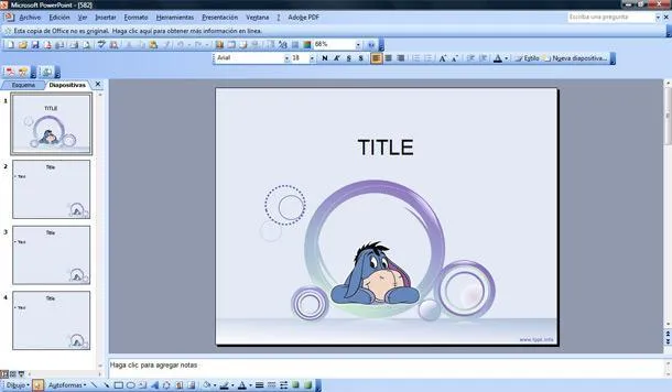 Eeyore Winnie Pooh PowerPoint Template | Plantillas PowerPoint Gratis