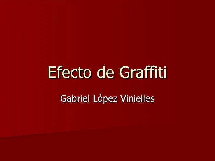 Efecto de graffiti gabriel