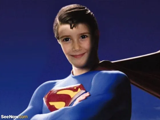 Efectos para fotos divertidas. Super Man.