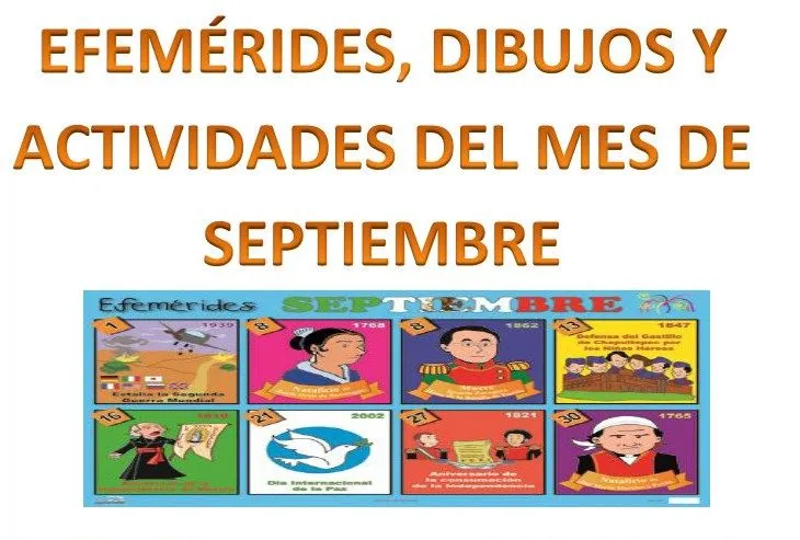 Efemérides, actividades y dibujos para colorear del mes de ...