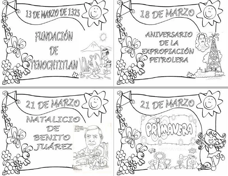 Efemérides del mes de marzo para colorear | Educación Primaria Efemérides del mes de marzo para colorear | Educación Primaria