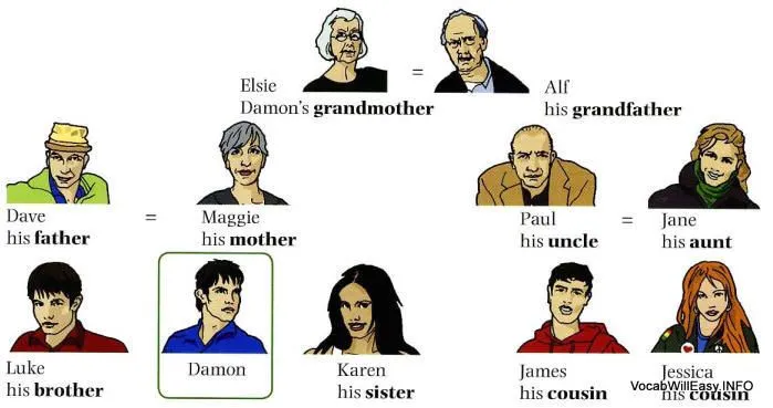 Ejemplos de árbol genealógico en inglés - Imagui