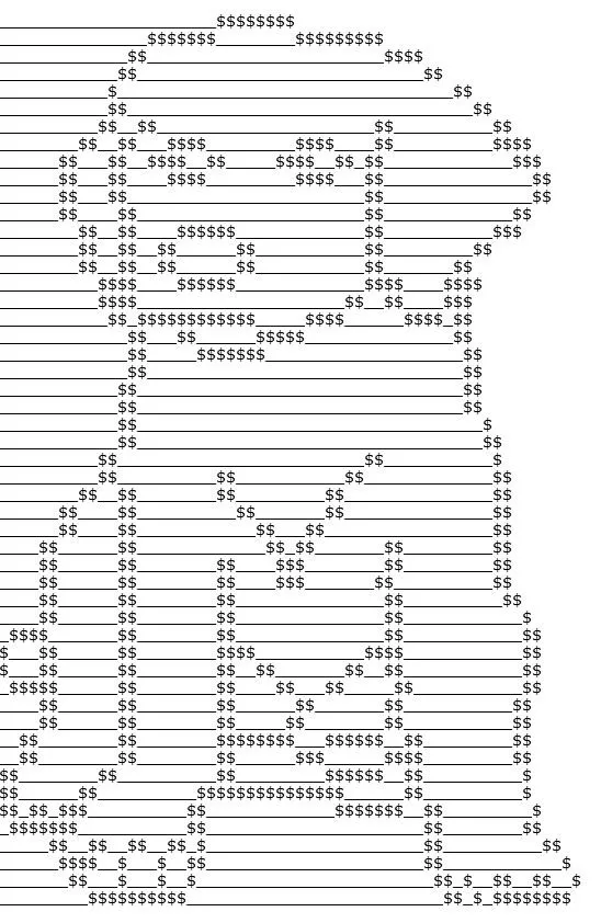 Ejemplos de dibujos y figuras del arte ASCII para usar en Facebook