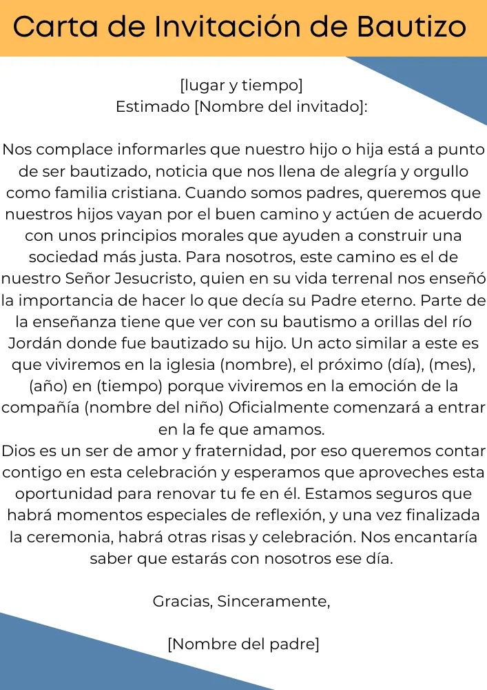 ✓ Ejemplos de Invitación de bautizo - Modelos de Carta ✓ Ejemplos de Invitación de bautizo - Modelos de Carta