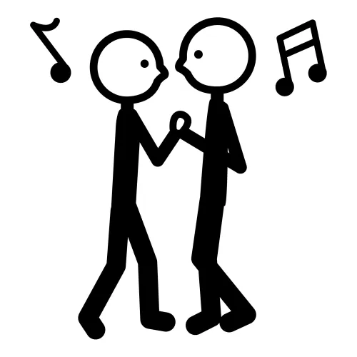 Dibujo pareja de niños bailando - Imagui