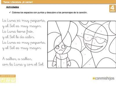 Ejercicio de lengua para niños. Aprender una canción Ejercicio de lengua para niños. Aprender una canción
