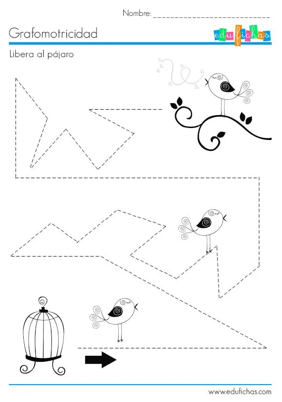 Ejercicio de líneas punteadas para repasar #fichas #infantil ...