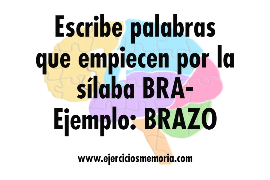 Ejercicio de palabras - Unidad de Memoria Entrenamiento cerebral Ejercicio de palabras - Unidad de Memoria Entrenamiento cerebral