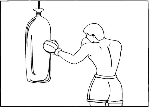 Dibujo de Ejercicios de Boxeo para colorear | Dibujos para ... Dibujo de Ejercicios de Boxeo para colorear | Dibujos para ...