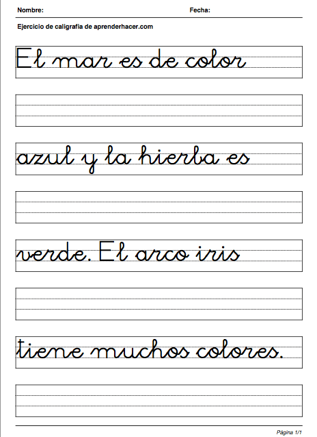 Ejercicios caligrafia para imprimir - Imagui Ejercicios caligrafia para imprimir - Imagui