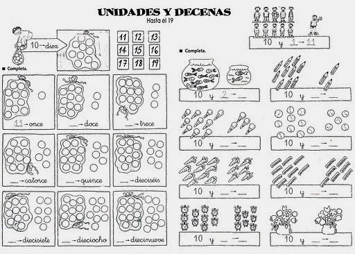 Actividades de decenas para preescolar - 7 fotos e imágenes gratis - Imagui