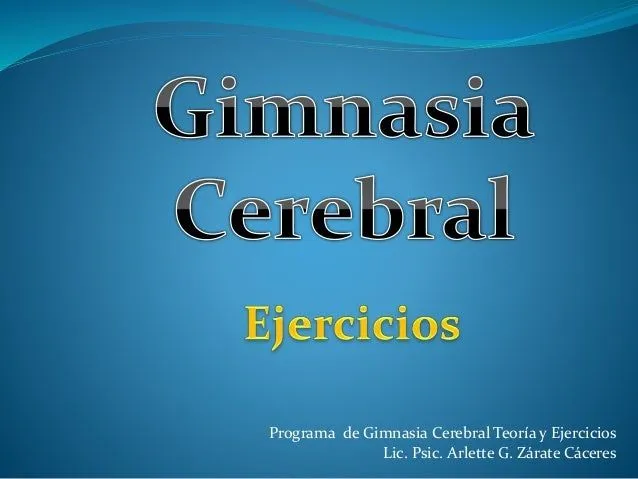Ejercicios gimnasia cerebral