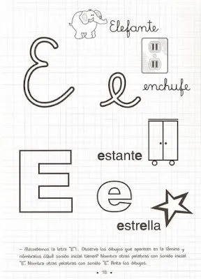EJERCICIOS DE LENGUAJE - LA LETRA E : FICHAS PARA NIÑOS EJERCICIOS DE LENGUAJE - LA LETRA E : FICHAS PARA NIÑOS