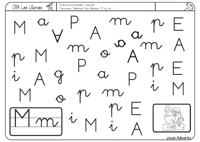 Ejercicios con la letra m para imprimir - Imagui