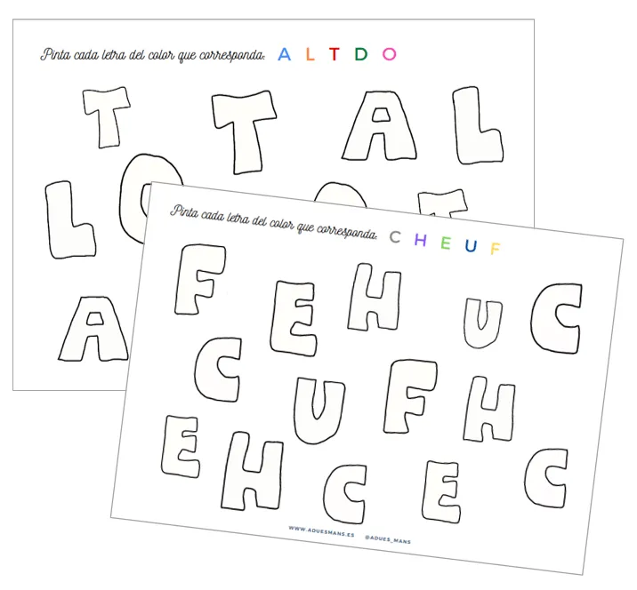 Ejercicios de letras y palabras - Material psicopedagógico Ejercicios de letras y palabras - Material psicopedagógico