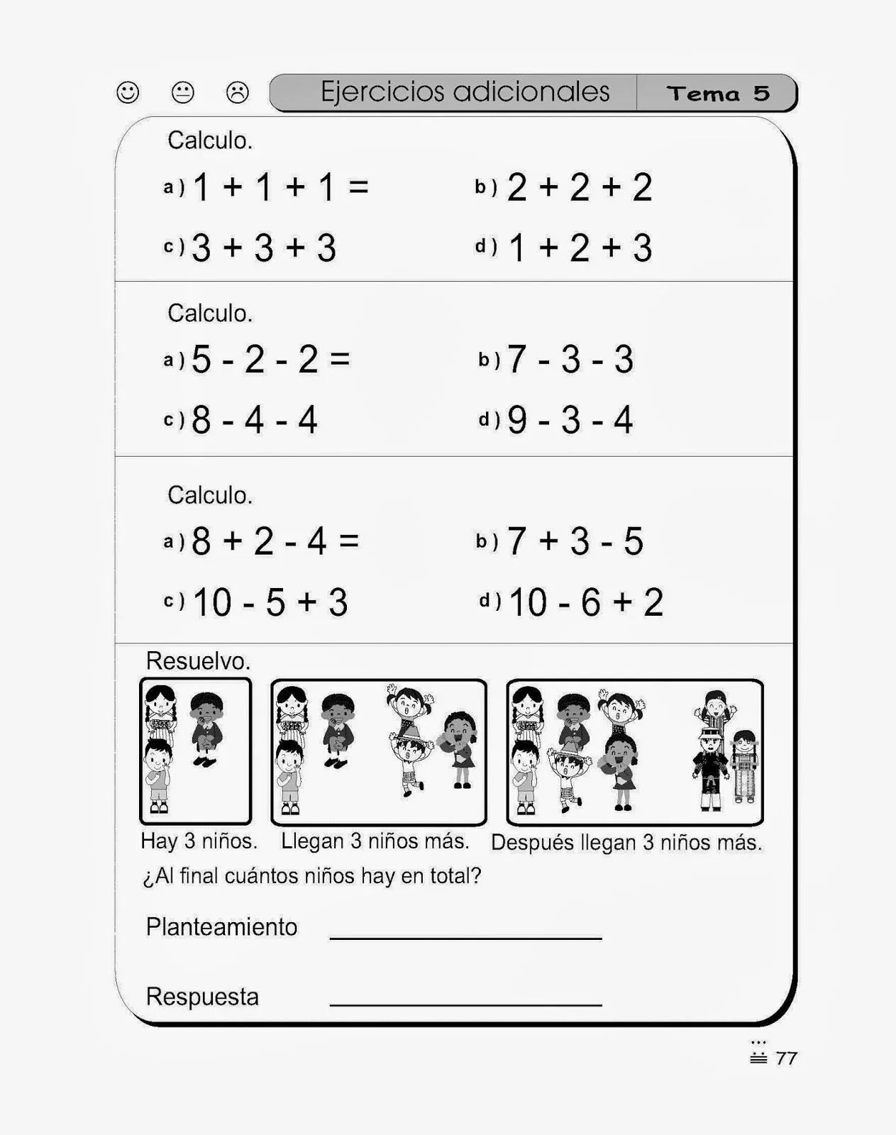 Ejercicios de Matematica para Primer grado | Para niños Ejercicios de Matematica para Primer grado | Para niños