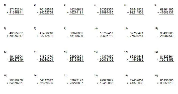 Ejercicios matematicos para imprimir - Imagui