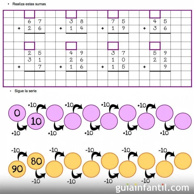 Ejercicios de matemáticas. Sumas con llevadas - Ejercicios de ... Ejercicios de matemáticas. Sumas con llevadas - Ejercicios de ...