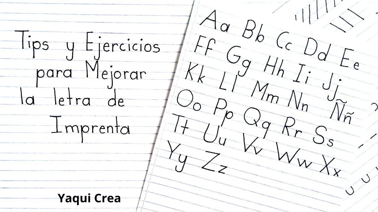 Ejercicios para mejorar la LETRA de MOLDE o Letra de Imprenta 