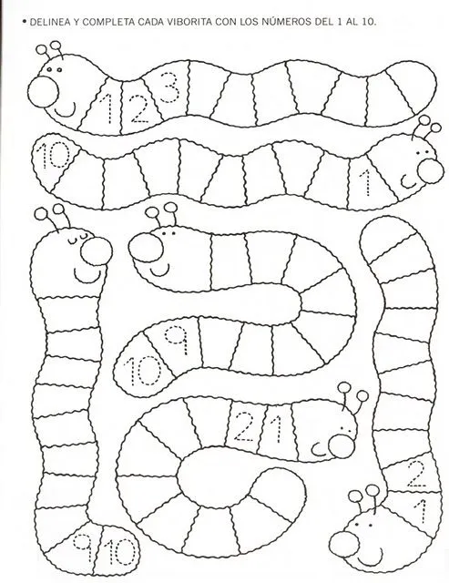 Ejercicios de numeros del 1 al 10 - Imagui